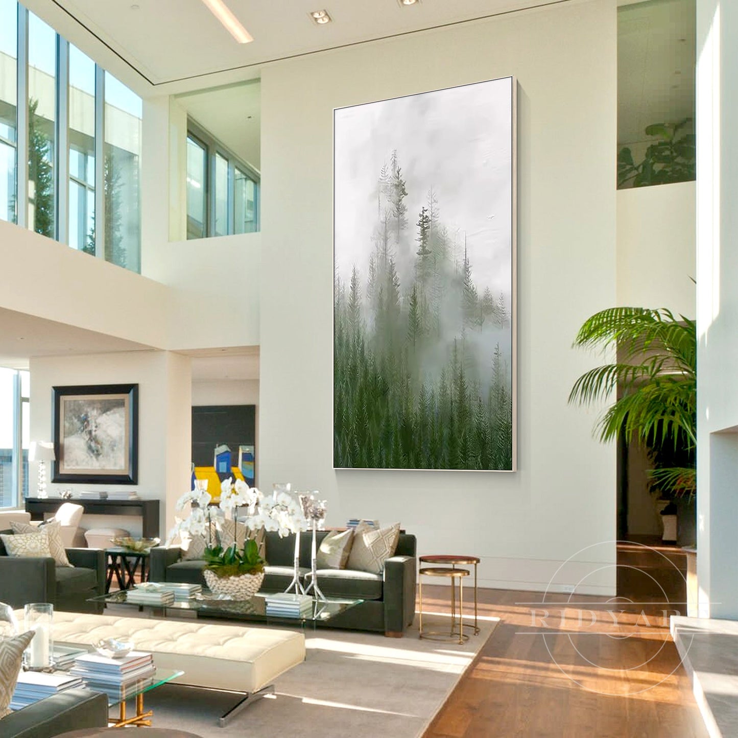 Foggy forest wall art