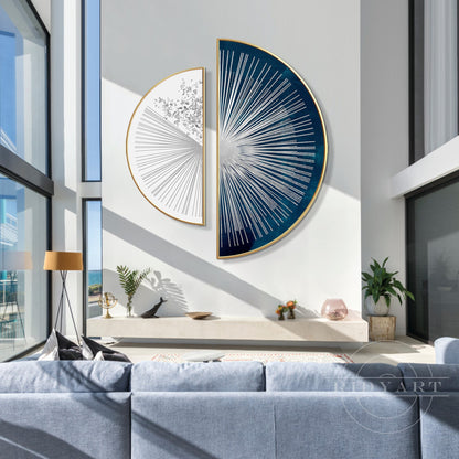 Navy blue Sliver Wall Art