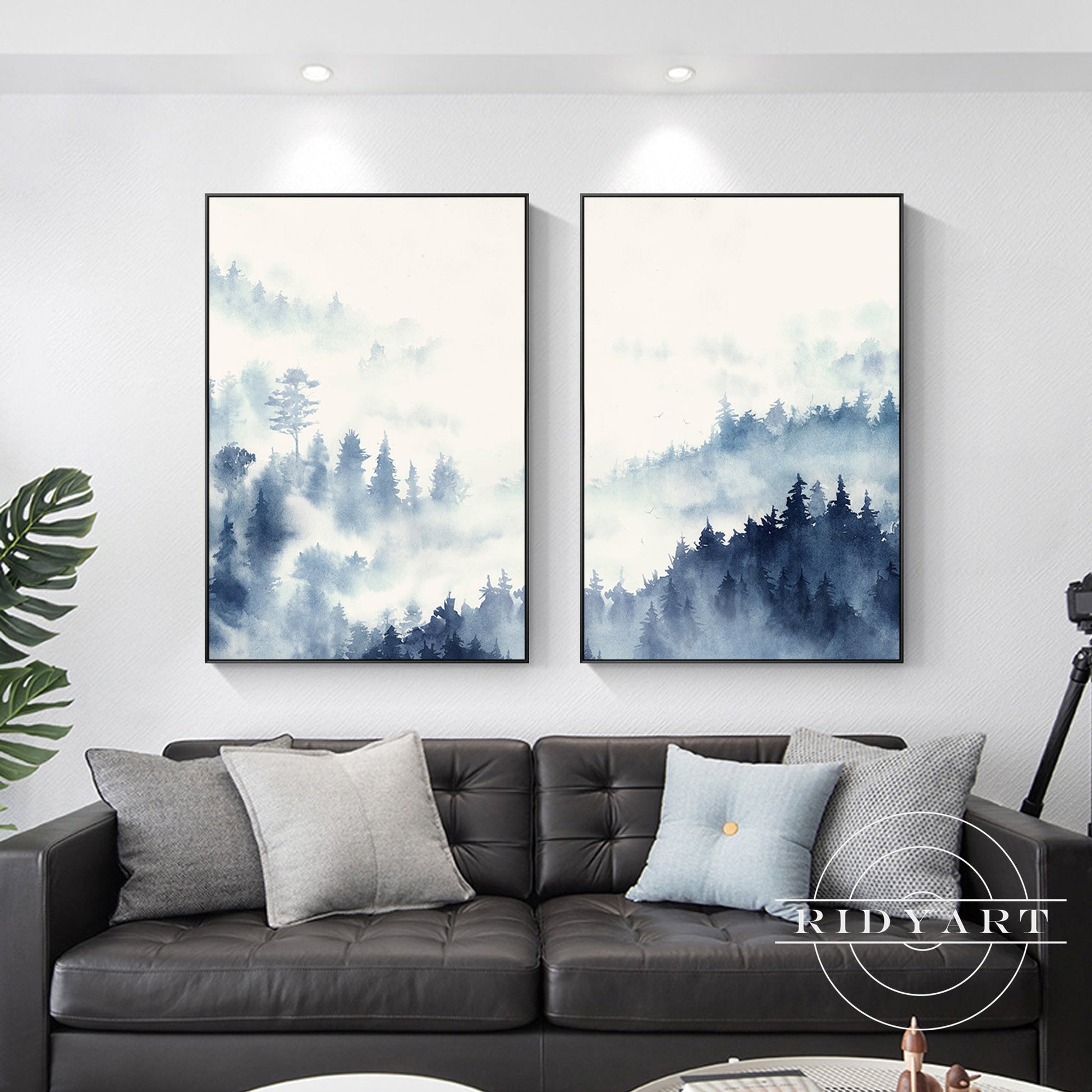 Foggy forest wall art