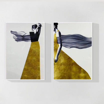 navy blue&gold abstract wall art_09