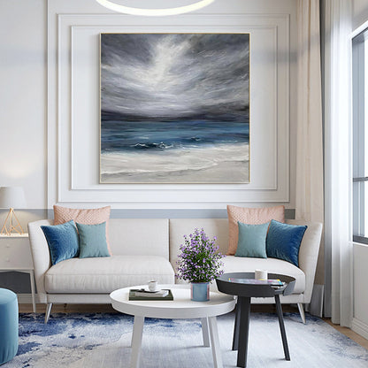 Abstract Blue Gray Wall Art