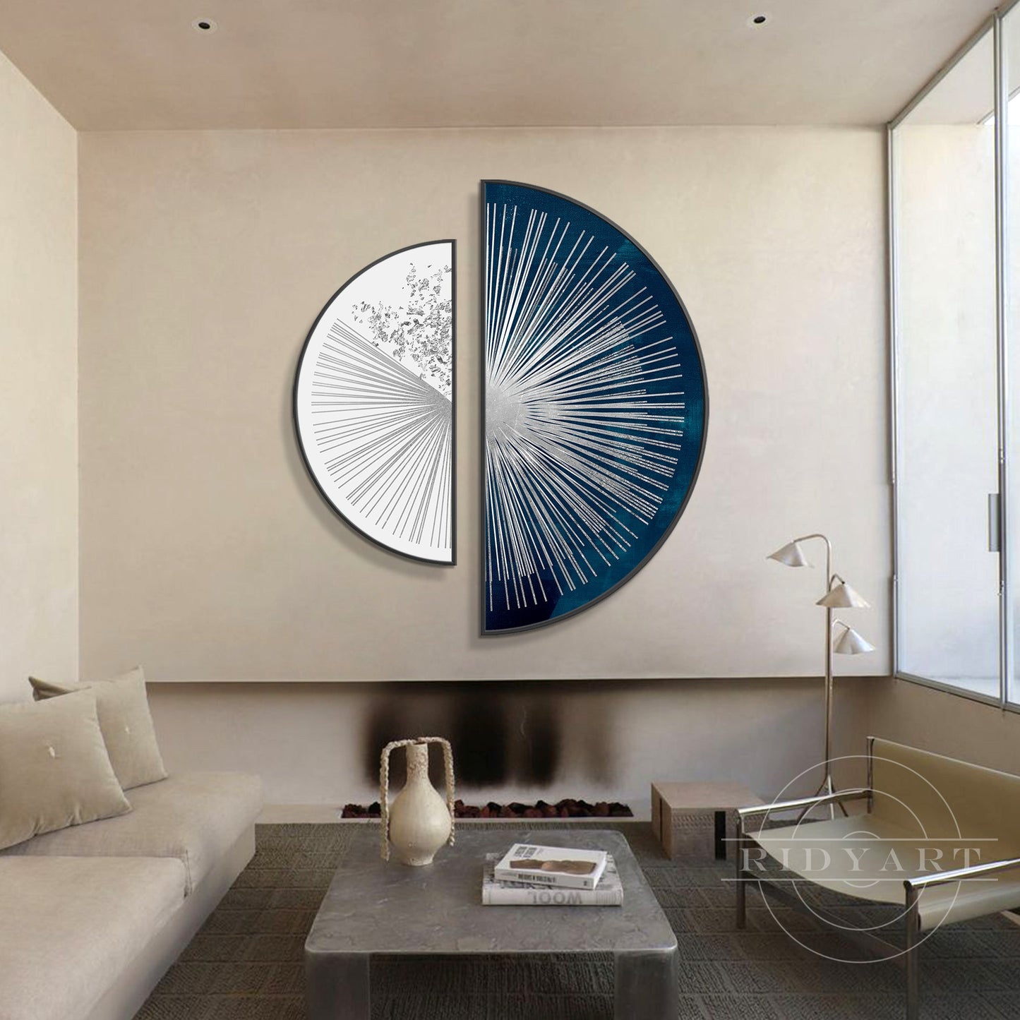 Navy blue Sliver Wall Art