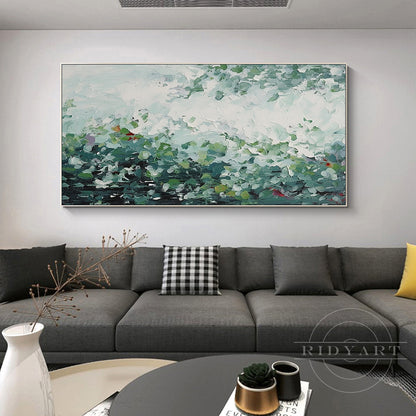 Emerald green Abstract wall art