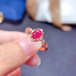 Burmese Ruby Sterling Silver Ring