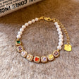 Color Zircon Pearl Bracelet