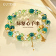 Green Crystal Beaded Bracelet