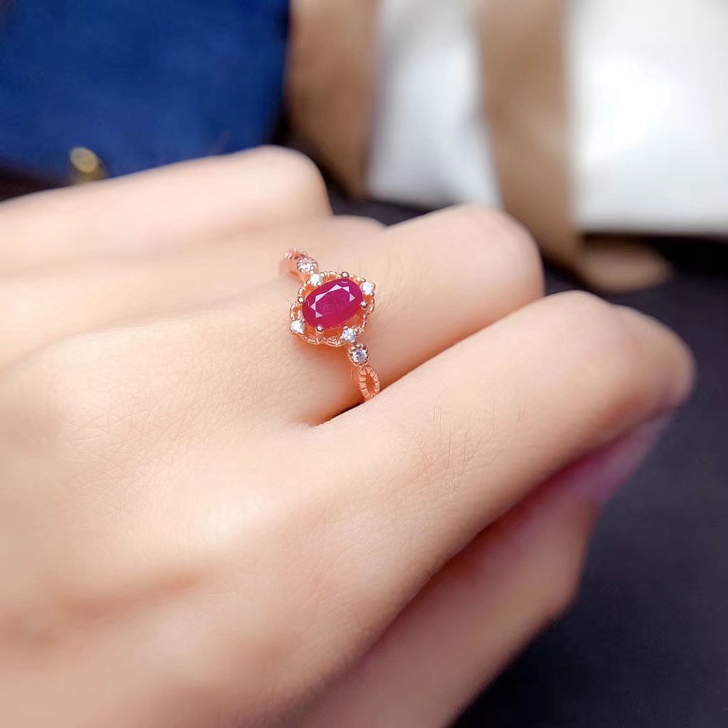 Burmese Ruby Sterling Silver Ring