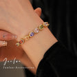Vintage Zircon Buckle Bracelet