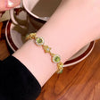 Green Zircon Flower Bracelet