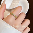 Gold Full-Crystal Open Ring