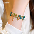 Green Crystal Beaded Bracelet