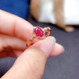 Burmese Ruby Sterling Silver Ring