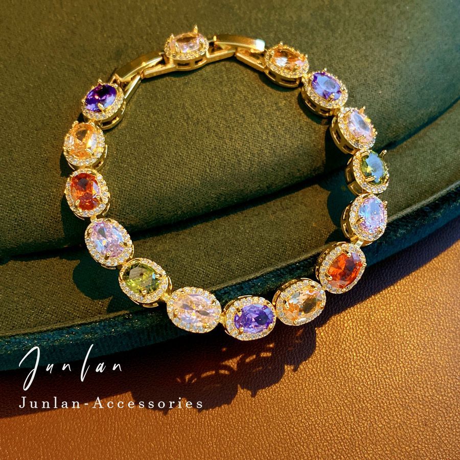 Vintage Zircon Buckle Bracelet