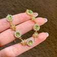 Green Zircon Flower Bracelet