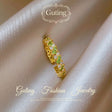 Gold Full-Crystal Open Ring