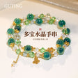 Green Crystal Beaded Bracelet
