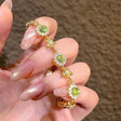 Green Zircon Flower Bracelet