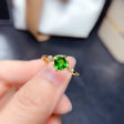 Diopside Sterling Silver Adjustable Ring