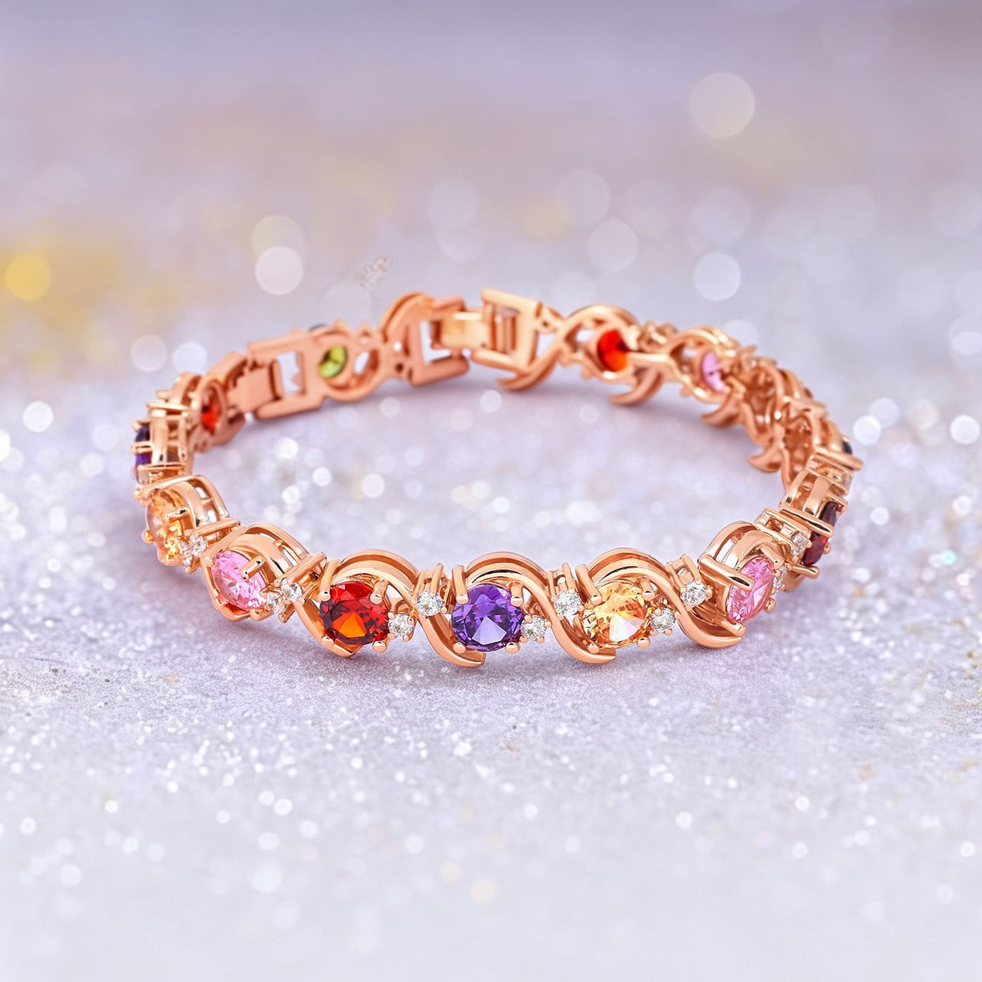 Rose Gold Crystal Zircon Bracelet