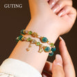 Green Crystal Beaded Bracelet
