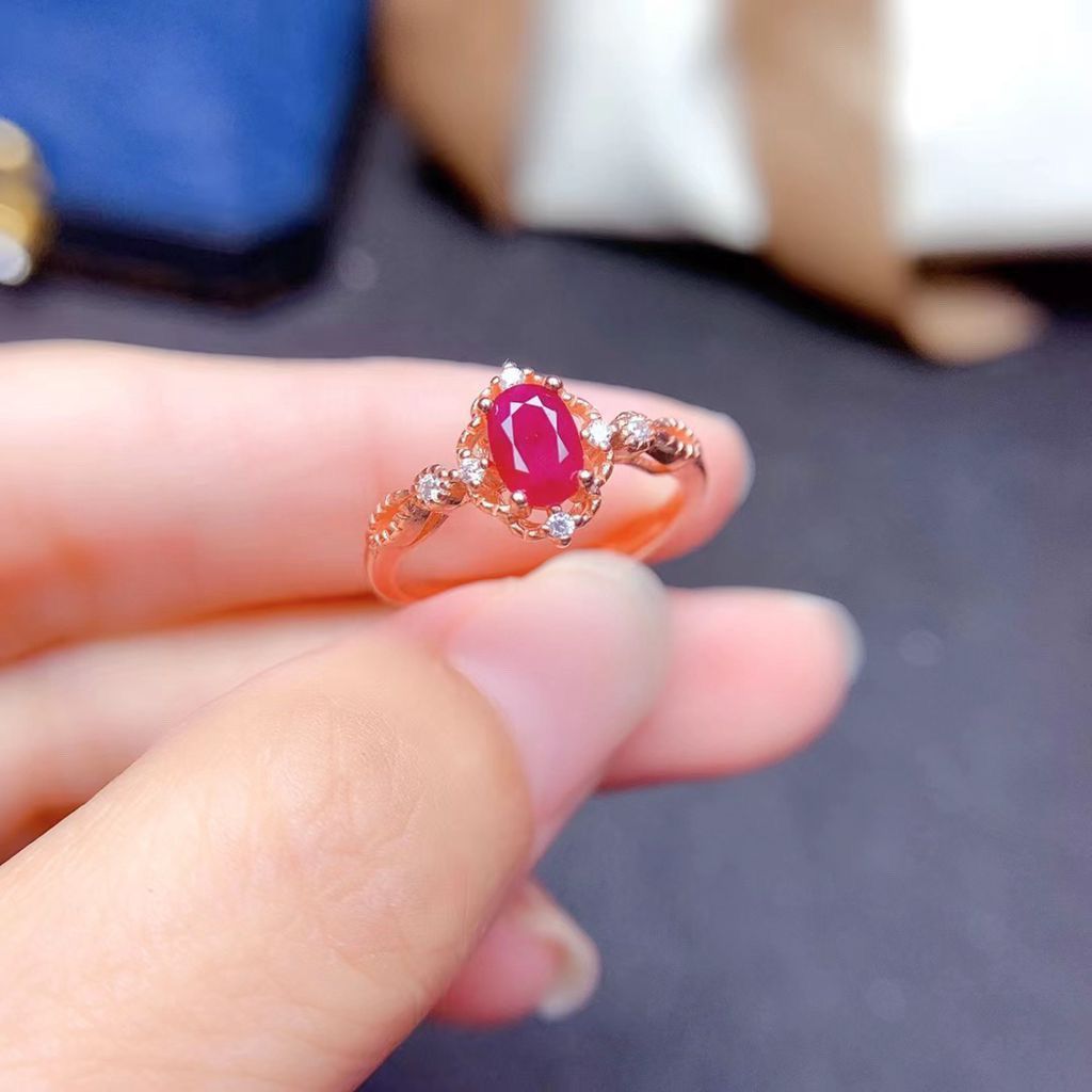 Burmese Ruby Sterling Silver Ring
