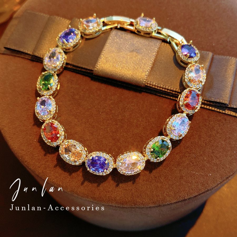 Vintage Zircon Buckle Bracelet