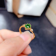 Diopside Sterling Silver Adjustable Ring