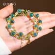 Green Crystal Beaded Bracelet