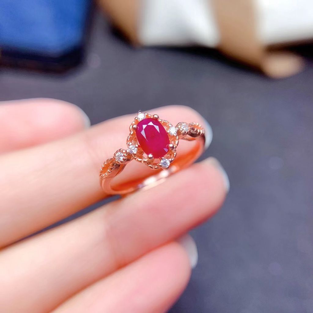 Burmese Ruby Sterling Silver Ring