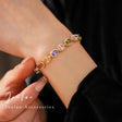 Vintage Zircon Buckle Bracelet