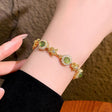 Green Zircon Flower Bracelet