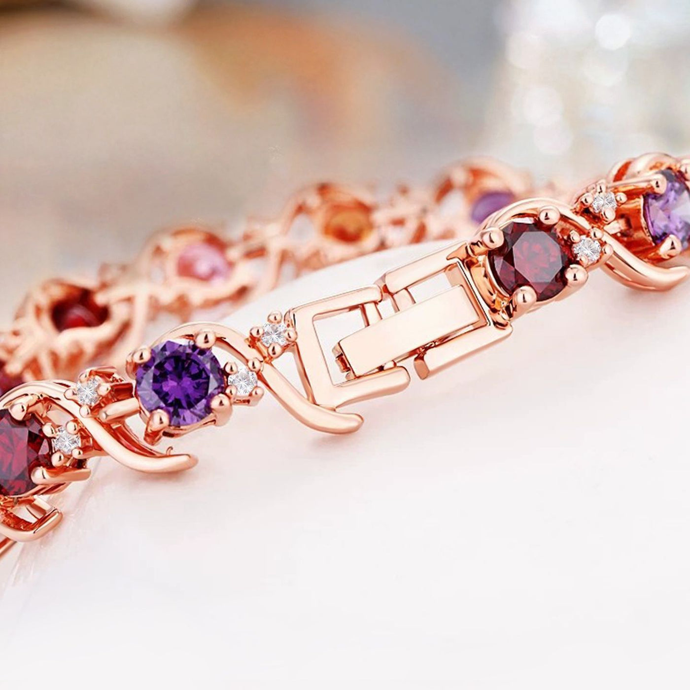Rose Gold Crystal Zircon Bracelet