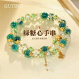 Green Crystal Beaded Bracelet