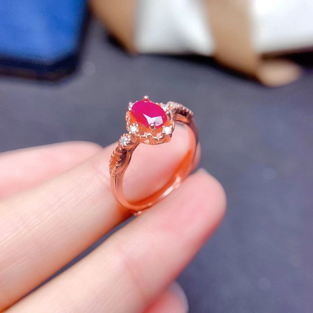 Burmese Ruby Sterling Silver Ring