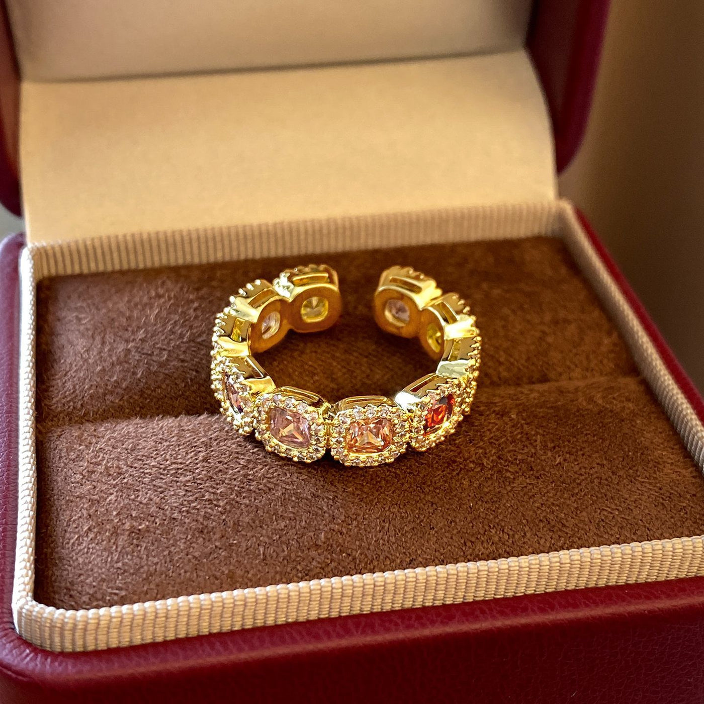 Color Sugar Cube Open Ring