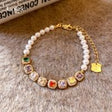 Color Zircon Pearl Bracelet