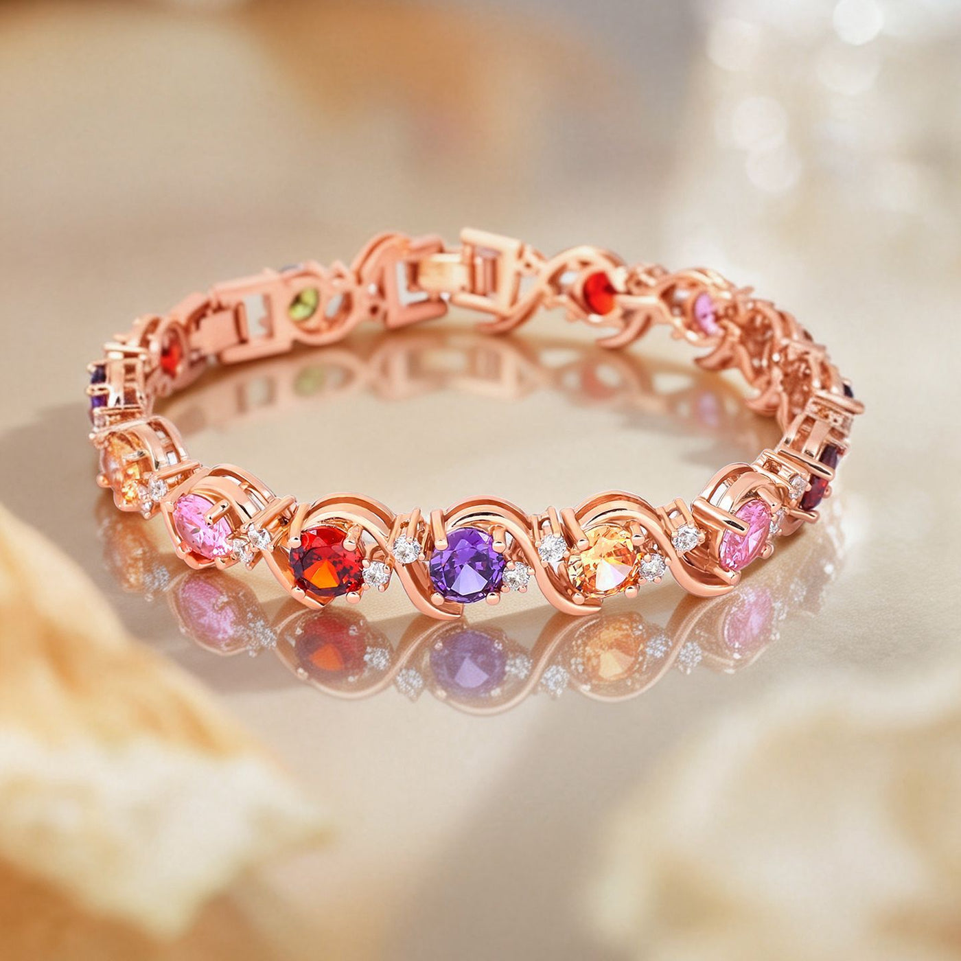 Rose Gold Crystal Zircon Bracelet
