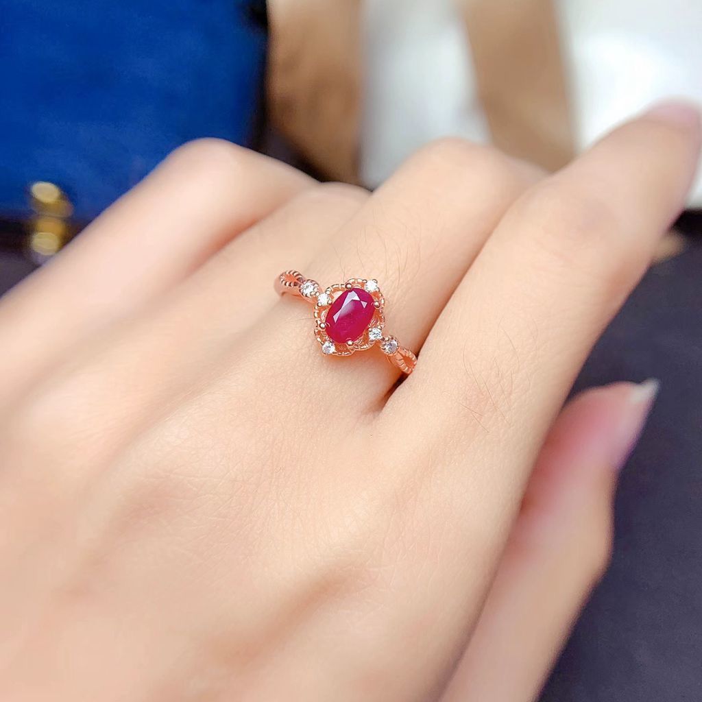 Burmese Ruby Sterling Silver Ring