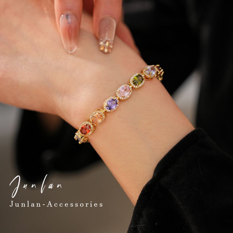 Vintage Zircon Buckle Bracelet