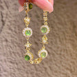 Green Zircon Flower Bracelet