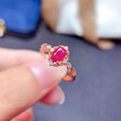 Burmese Ruby Sterling Silver Ring