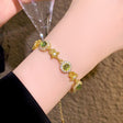 Green Zircon Flower Bracelet