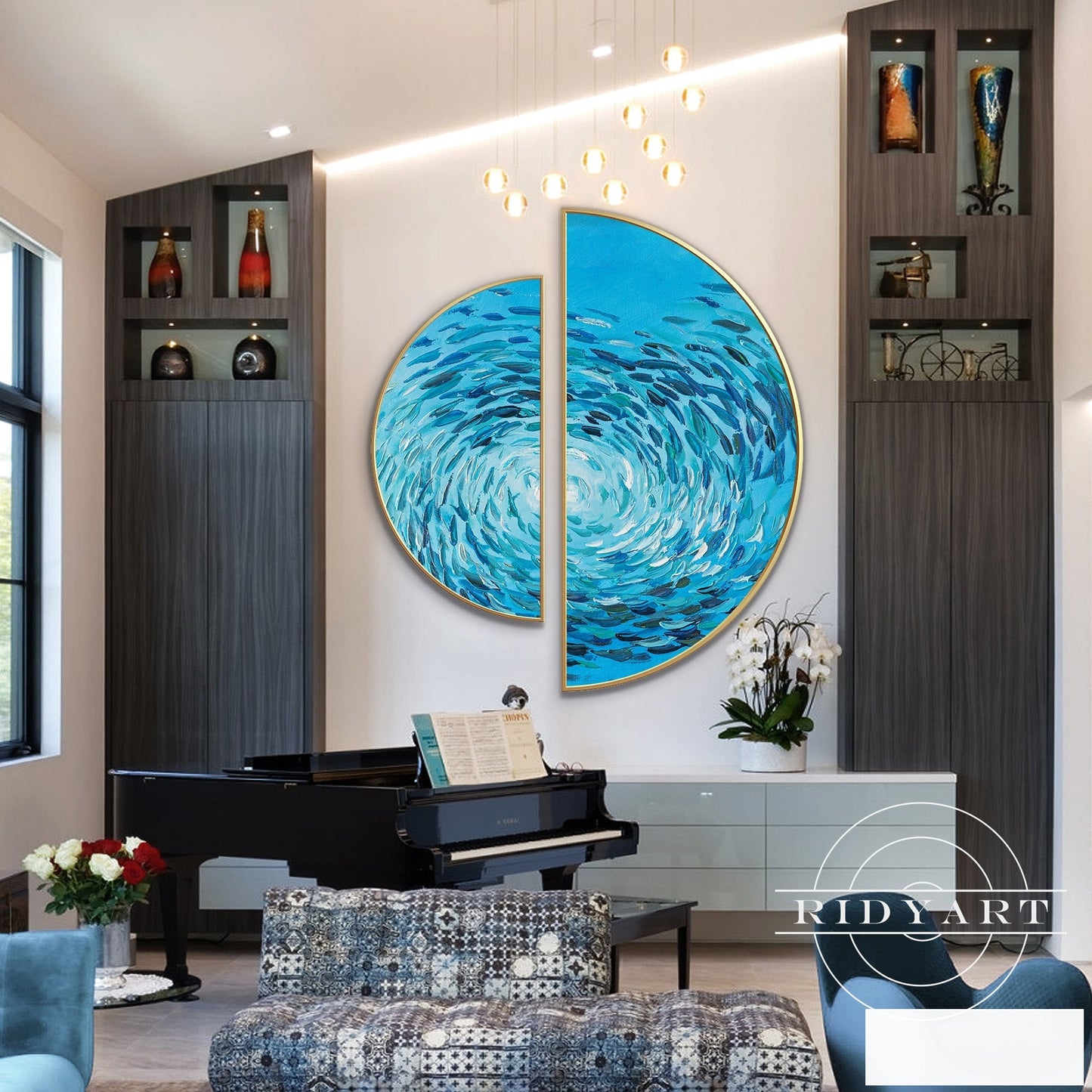 School fish wall art_888