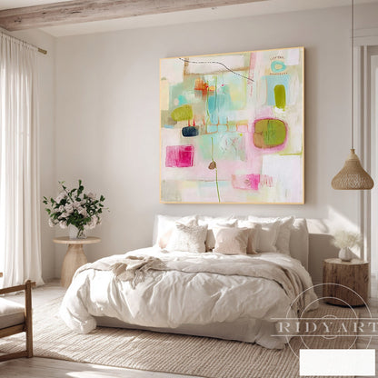 Pink Abstract wall art 7artA840