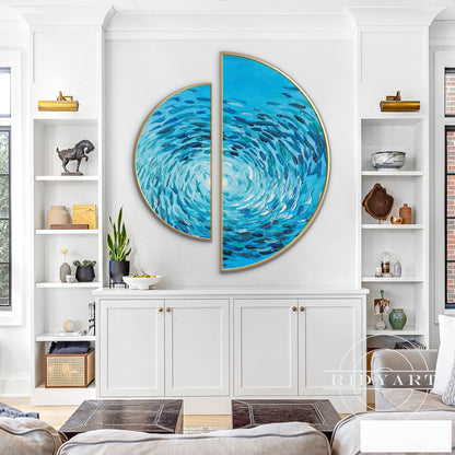 School fish wall art_888