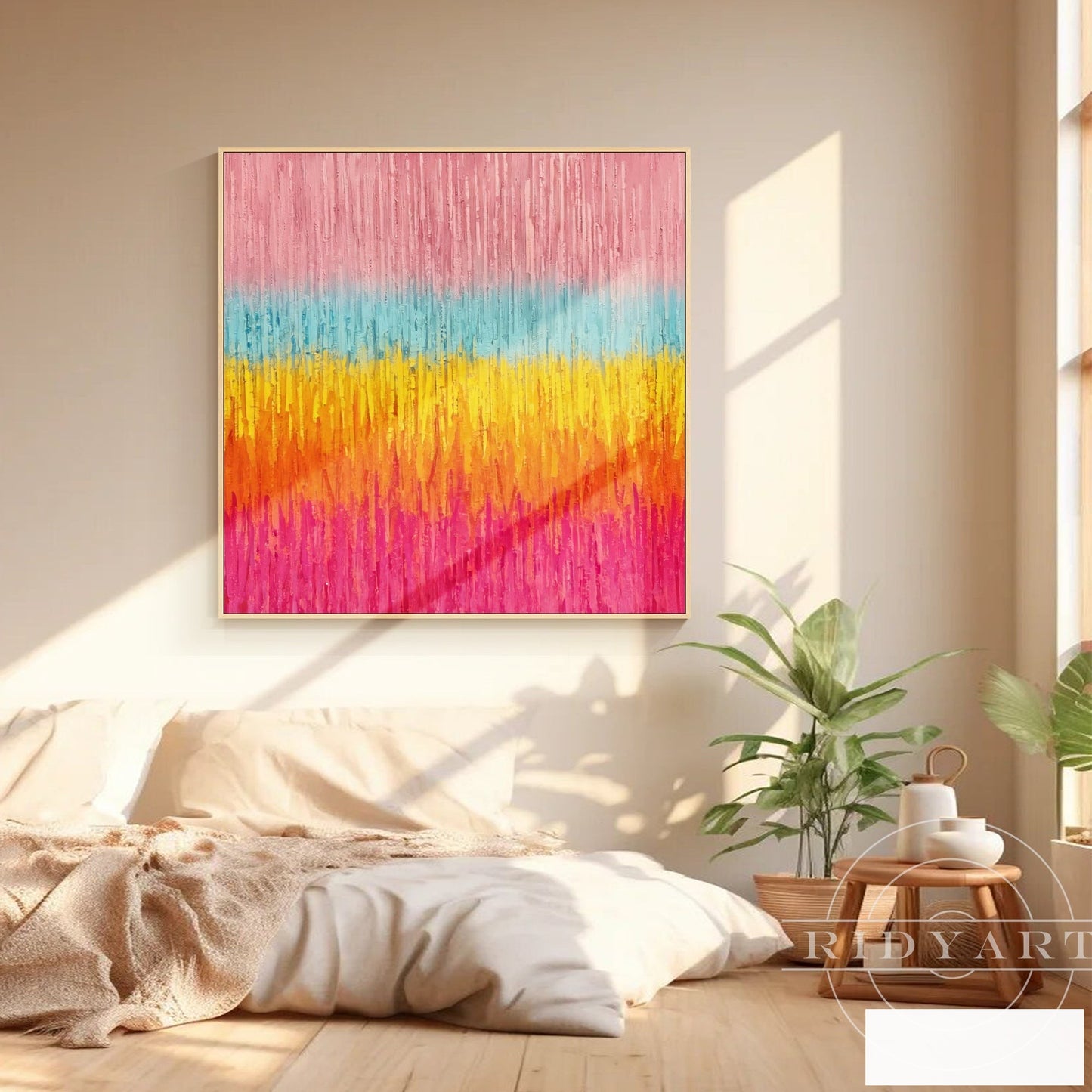 Pink Abstract wall art BA0952