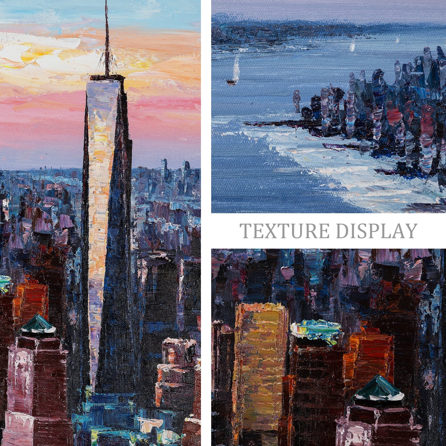 painting of  new york skyscraper