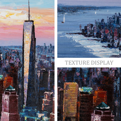 painting of  new york skyscraper