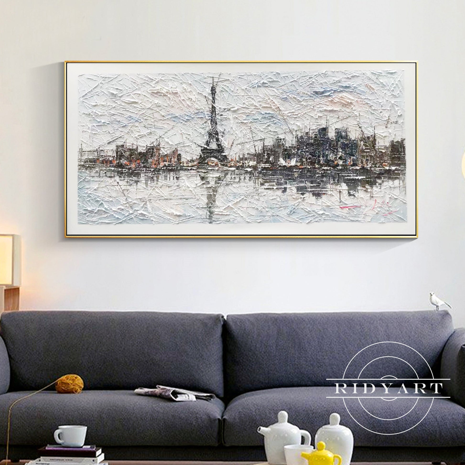 Eiffel Tower cityscape painting