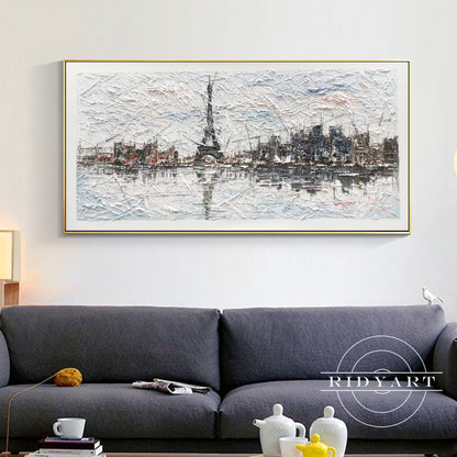 Eiffel Tower cityscape painting